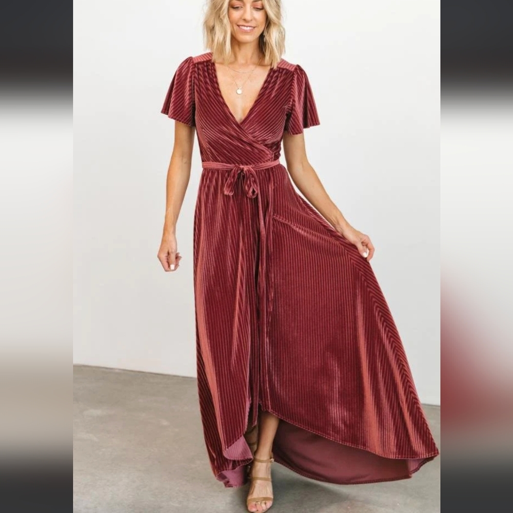 Baltic Born Andi Ribbed Wrap Dress